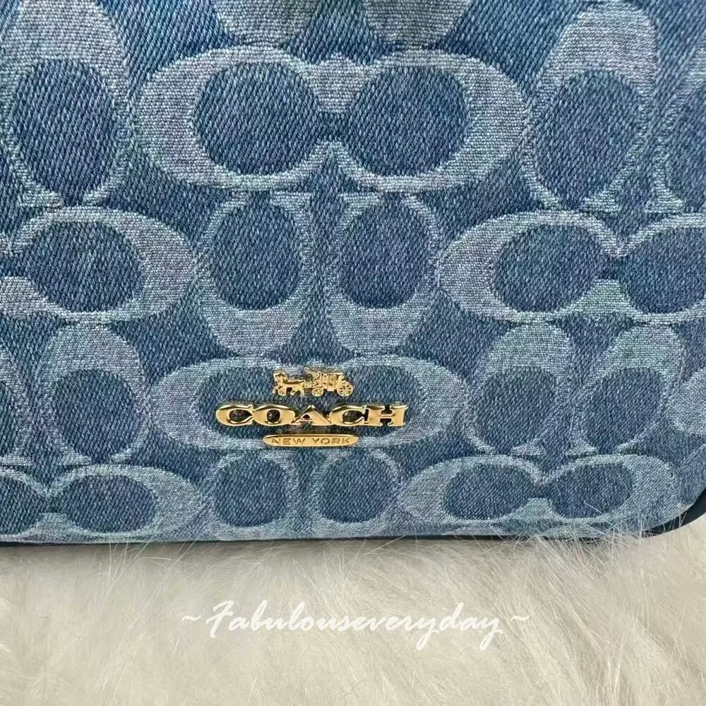 Coach Hadley Mini Crossbody Bag In Signature Denim/Gold/Indigo CCZ44 NWT